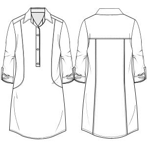 Patron ropa, Fashion sewing pattern, molde confeccion, patronesymoldes.com Chemise 7054 DAMA Camisas